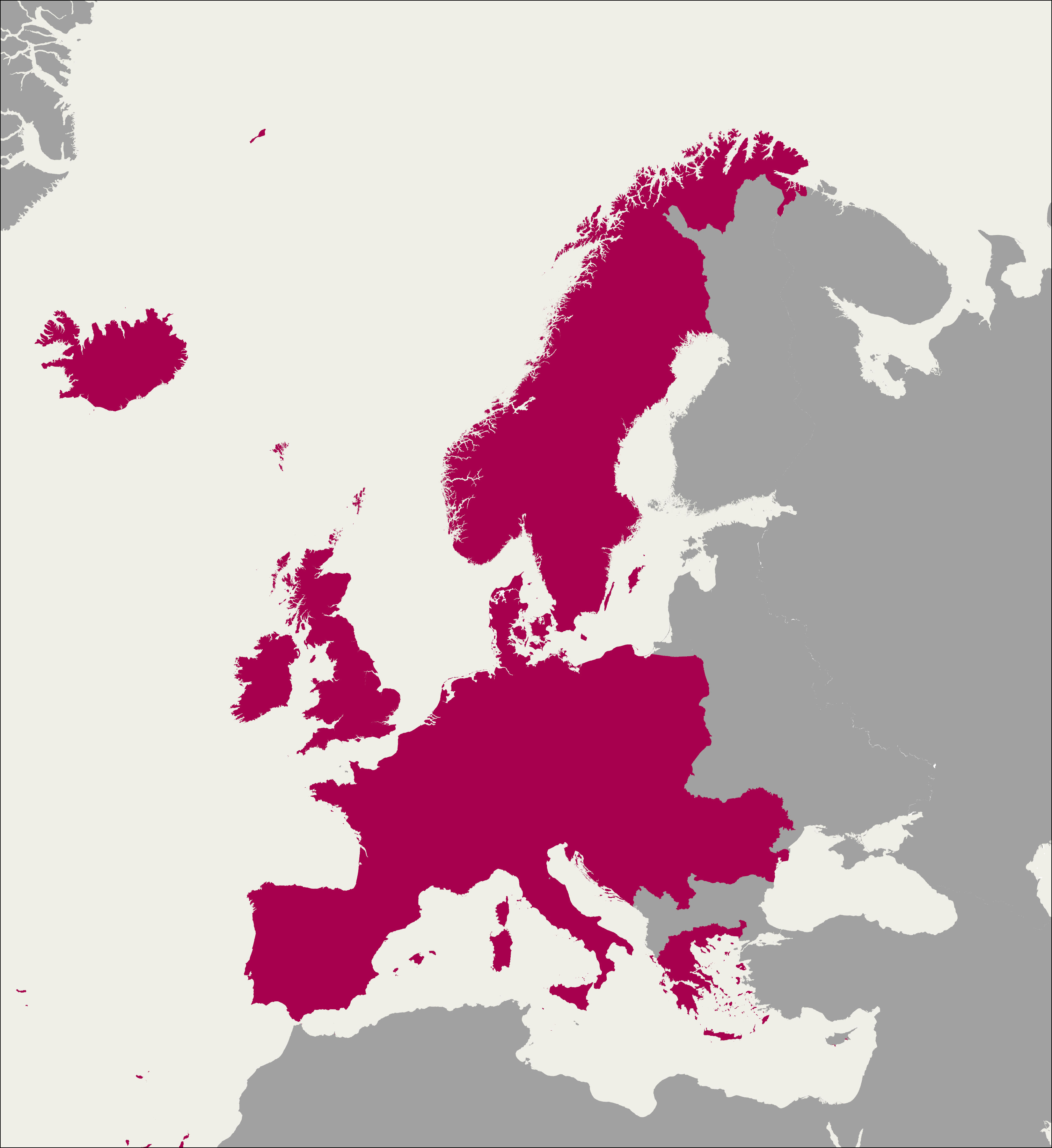 European Mission Map 1854